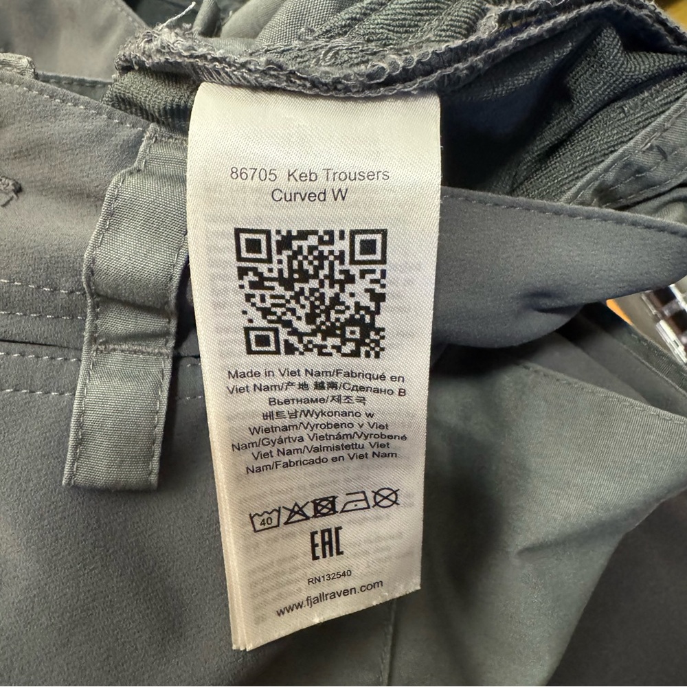 Fjallraven Women's Keb Curved Trousers -Gray on Gray -EU 34/US2 Short - Picture 6 of 8